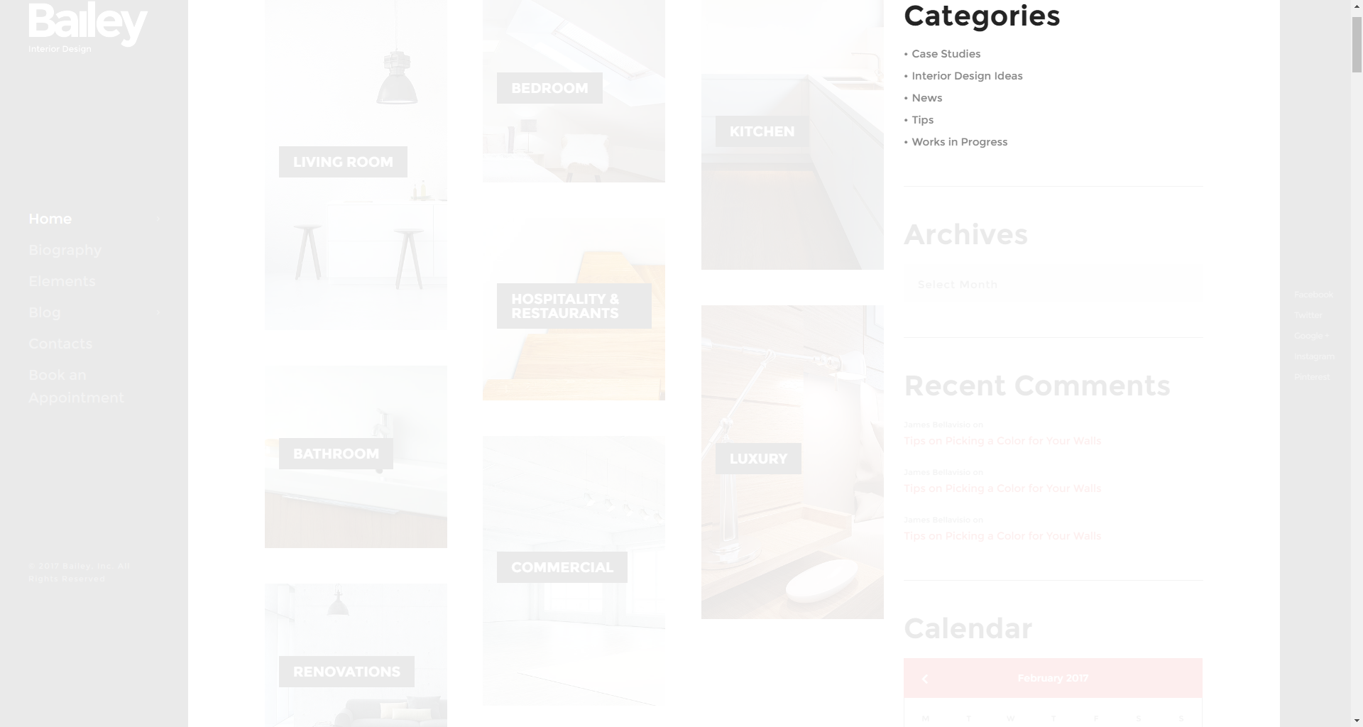 Categories widget