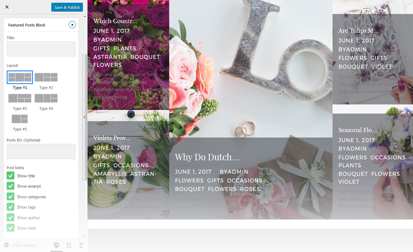 Featured post block
