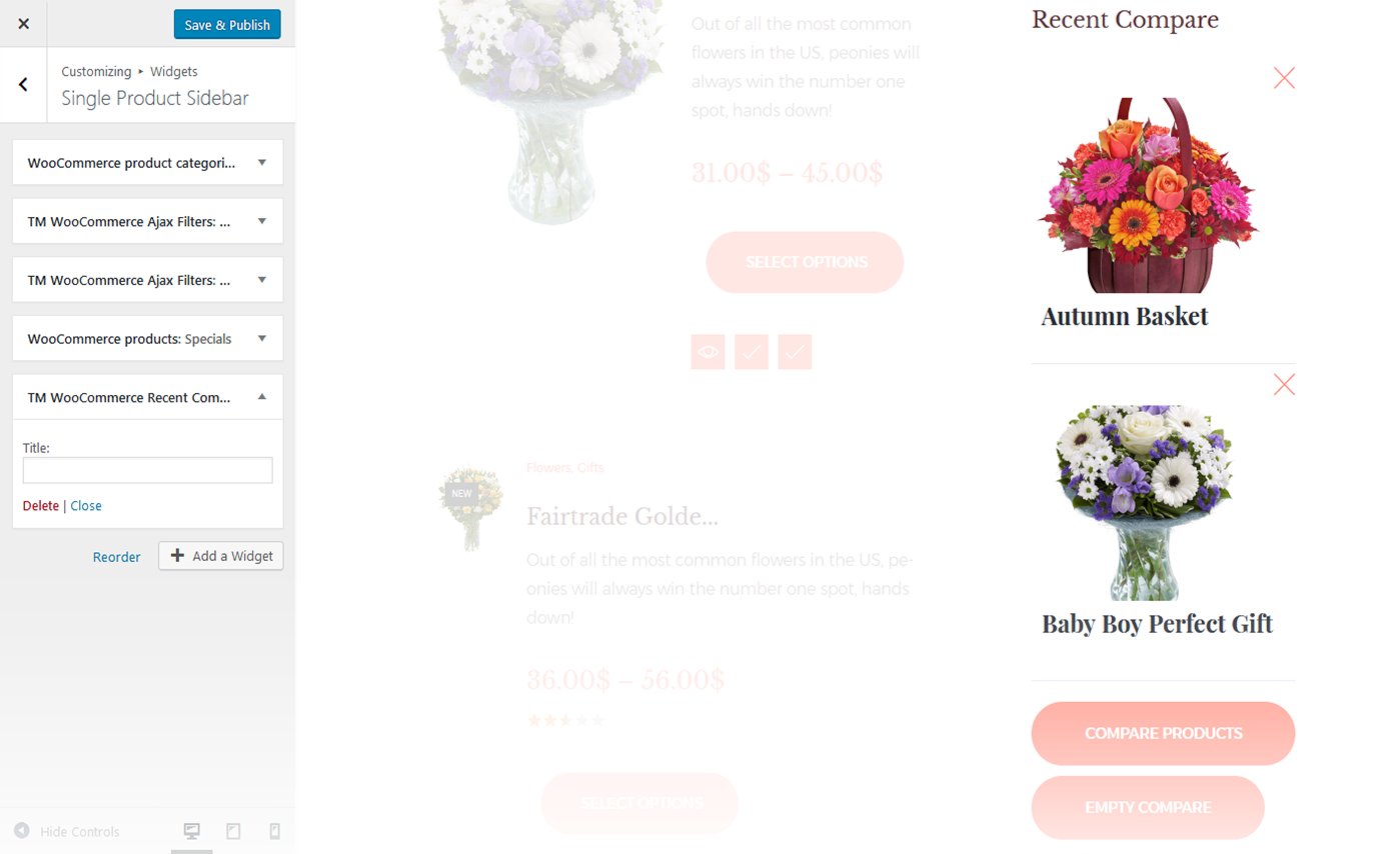 Menu Settings Screen