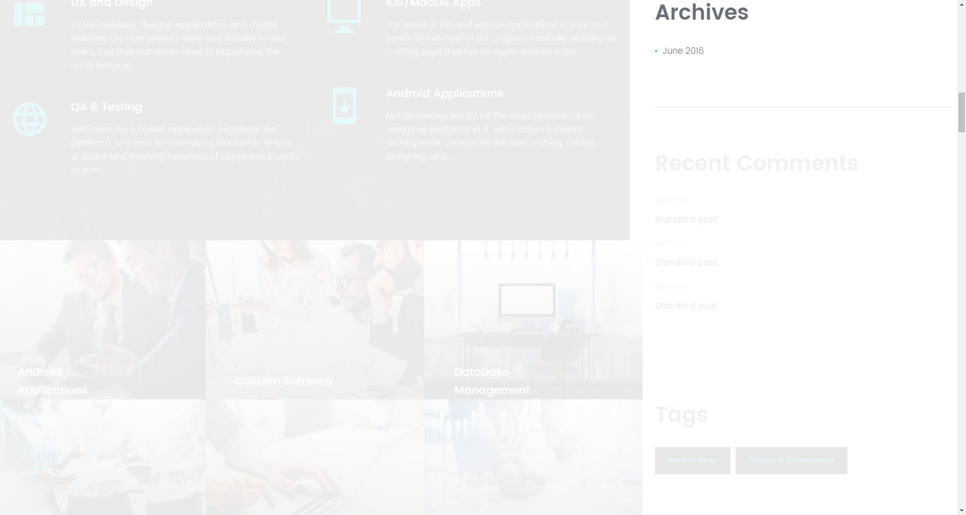 Archives widget