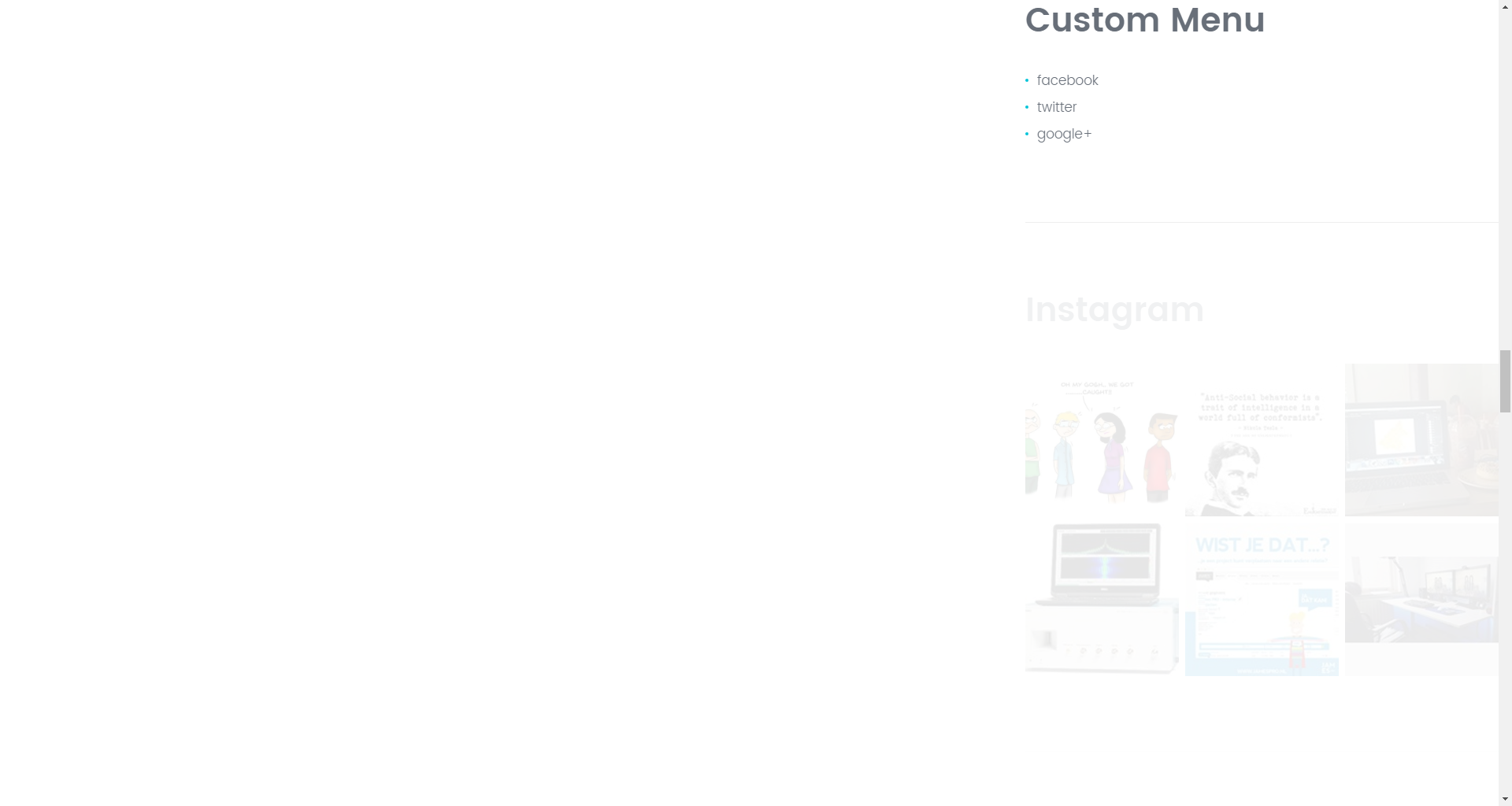 Custom Menu widget