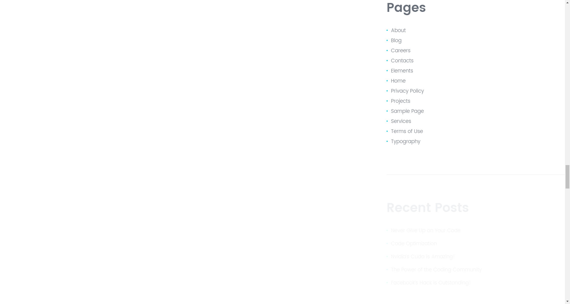 Pages widget