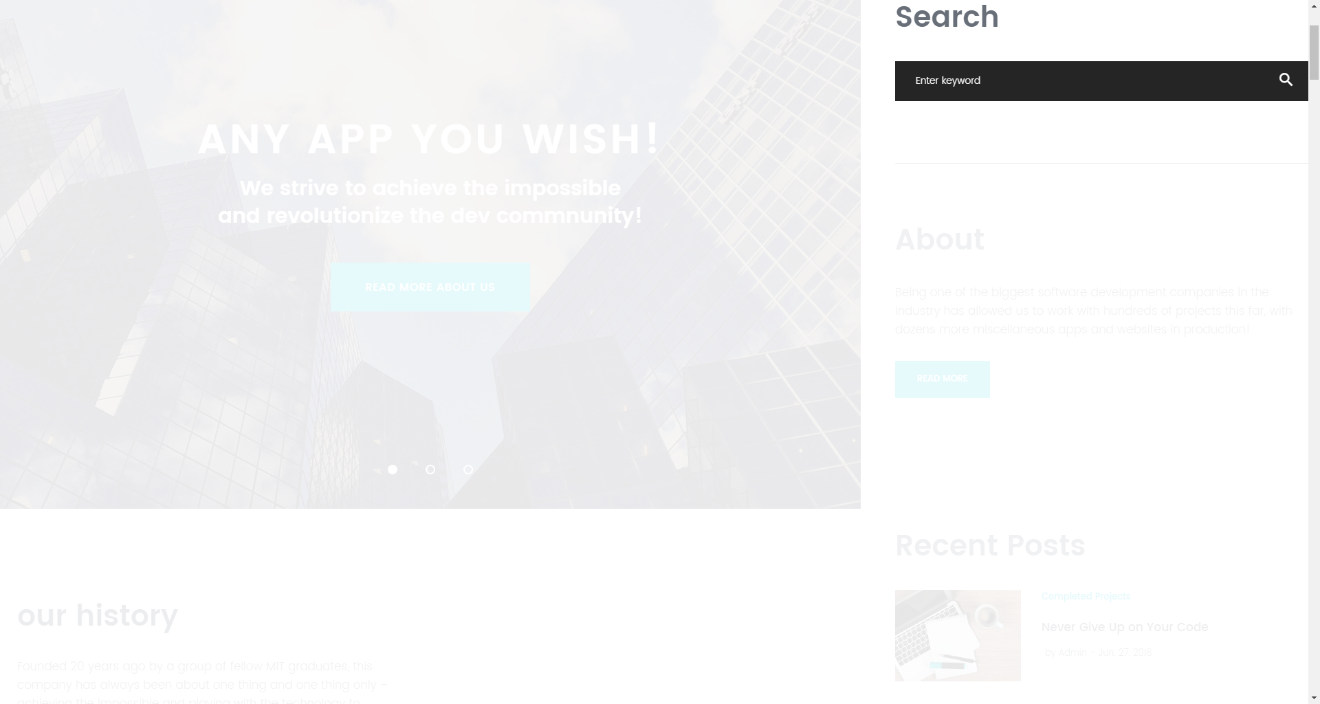Search widget