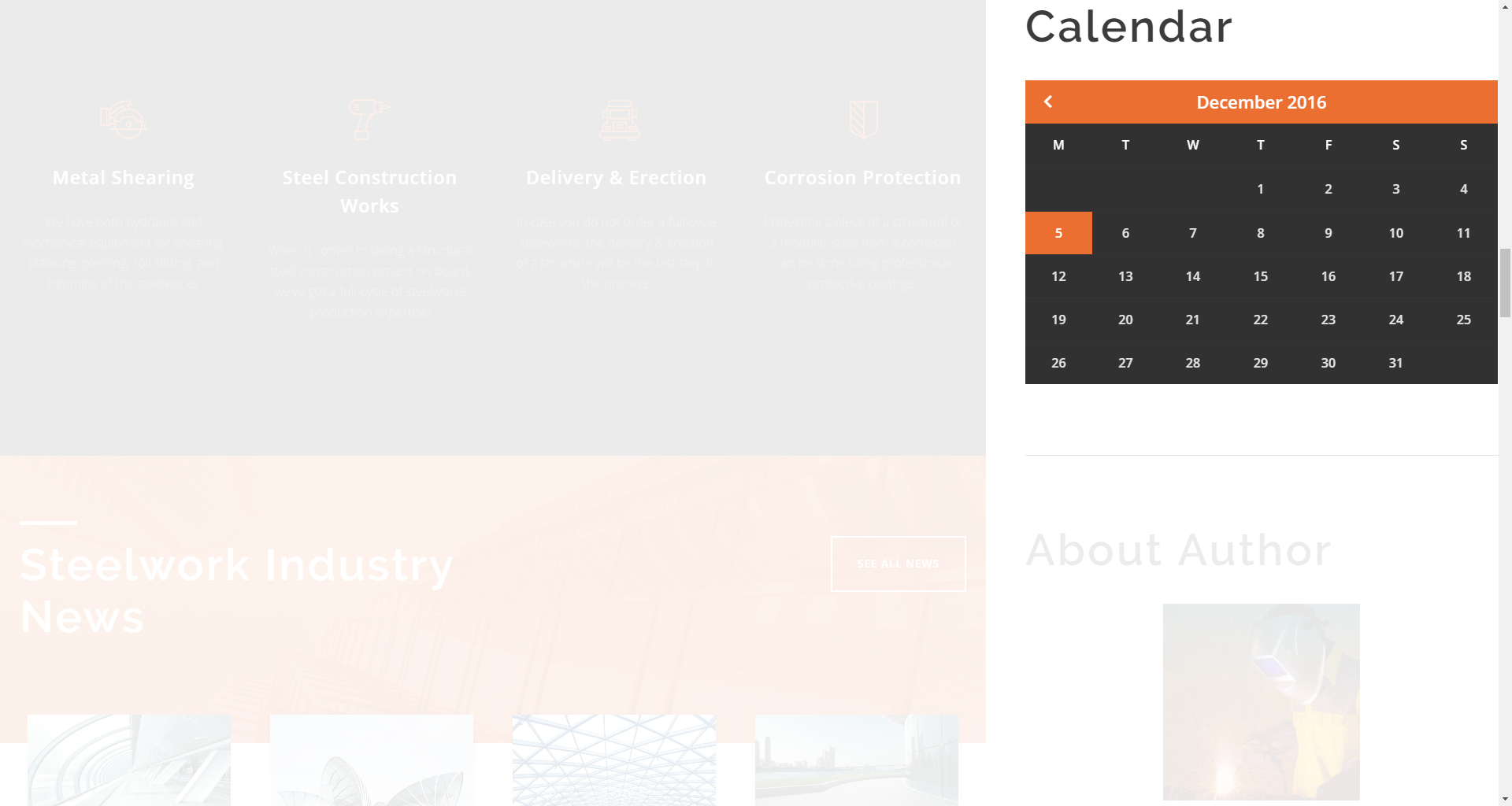 Calendar widget