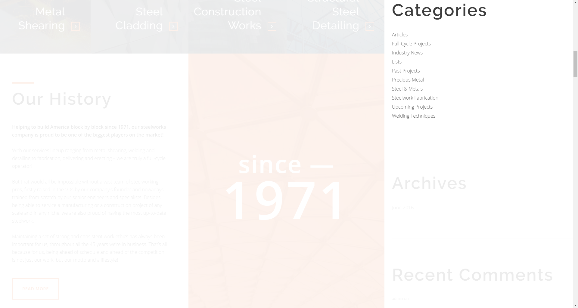Categories widget