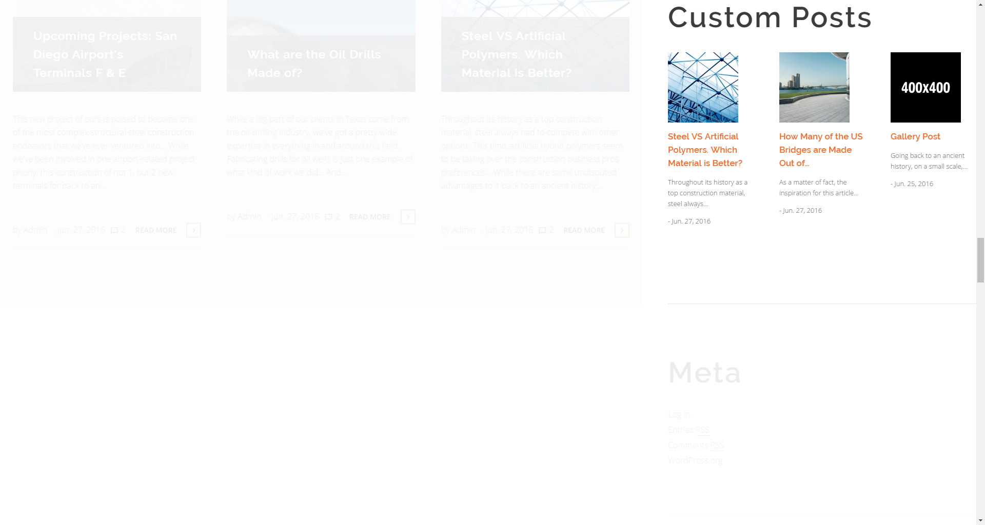 Custom Posts widget