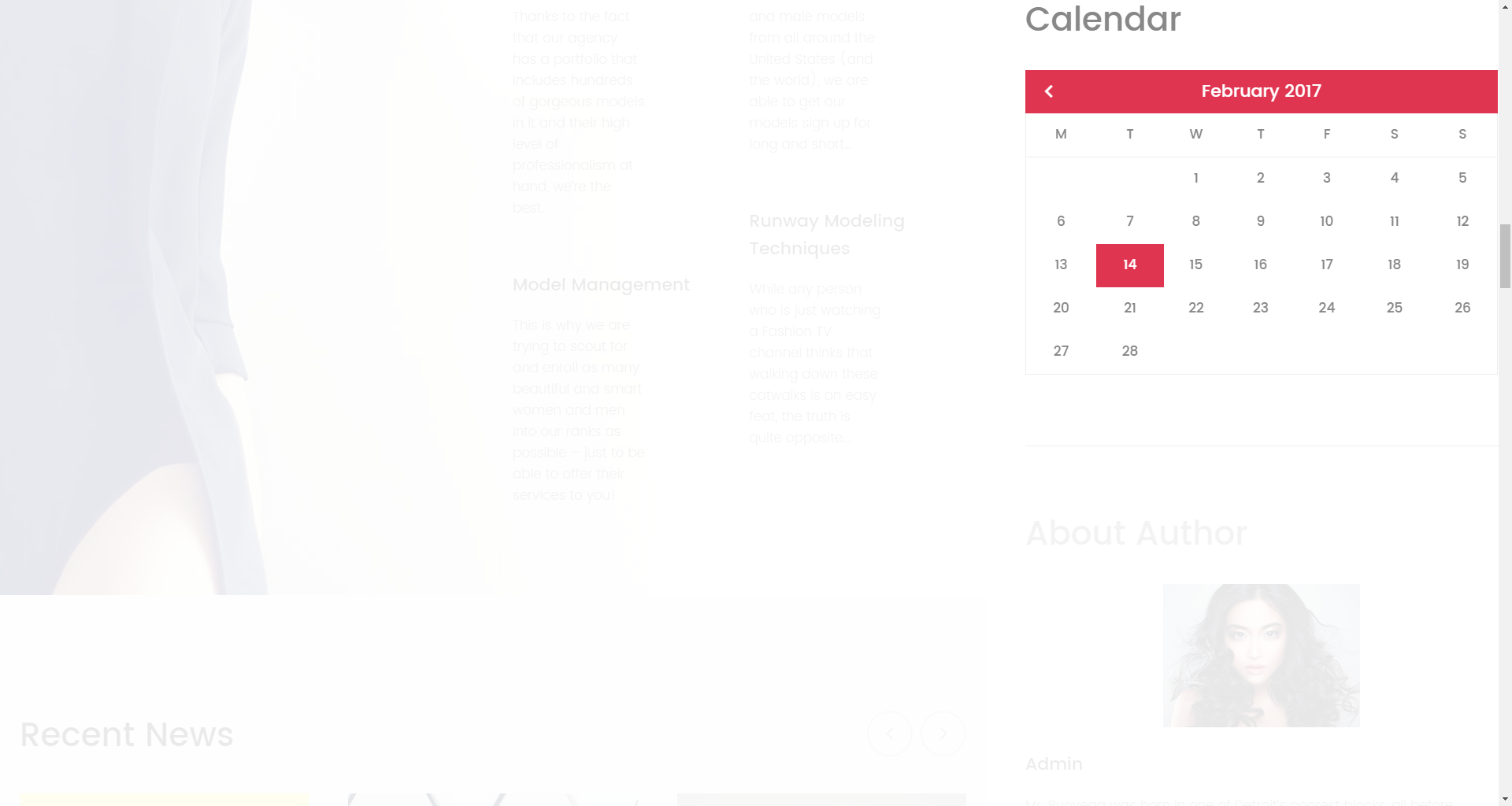 Calendar widget