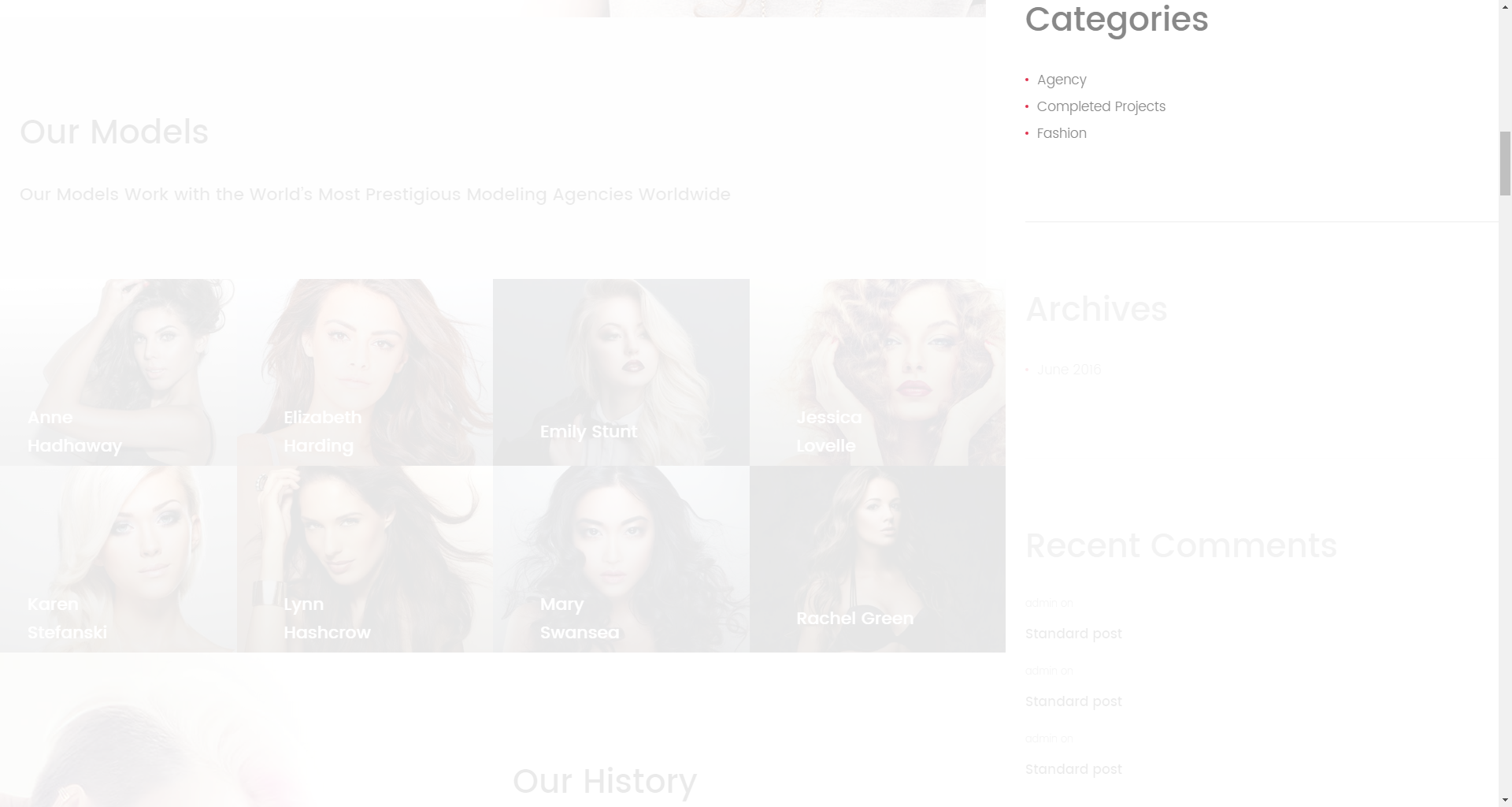 Categories widget