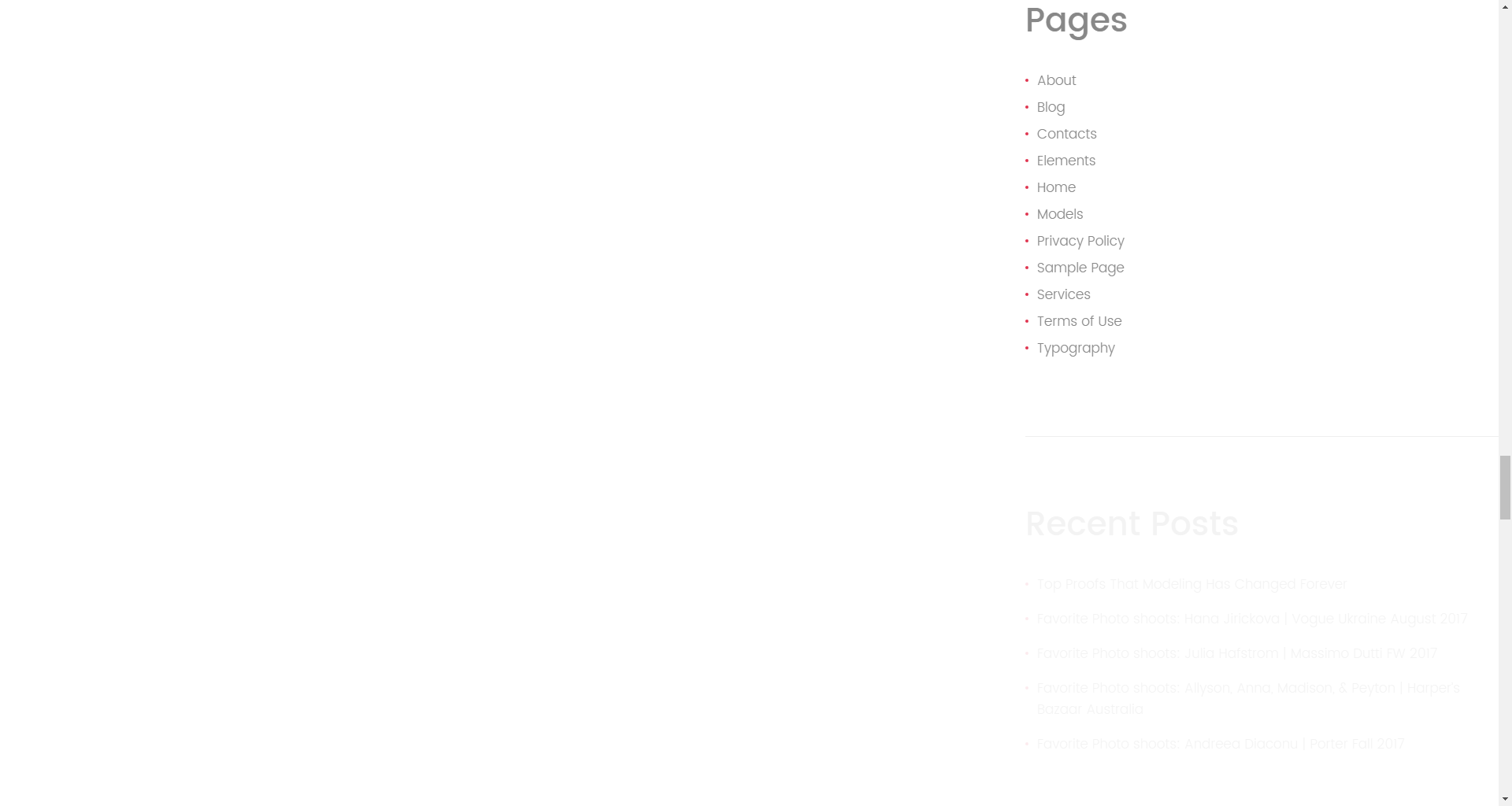 Pages widget