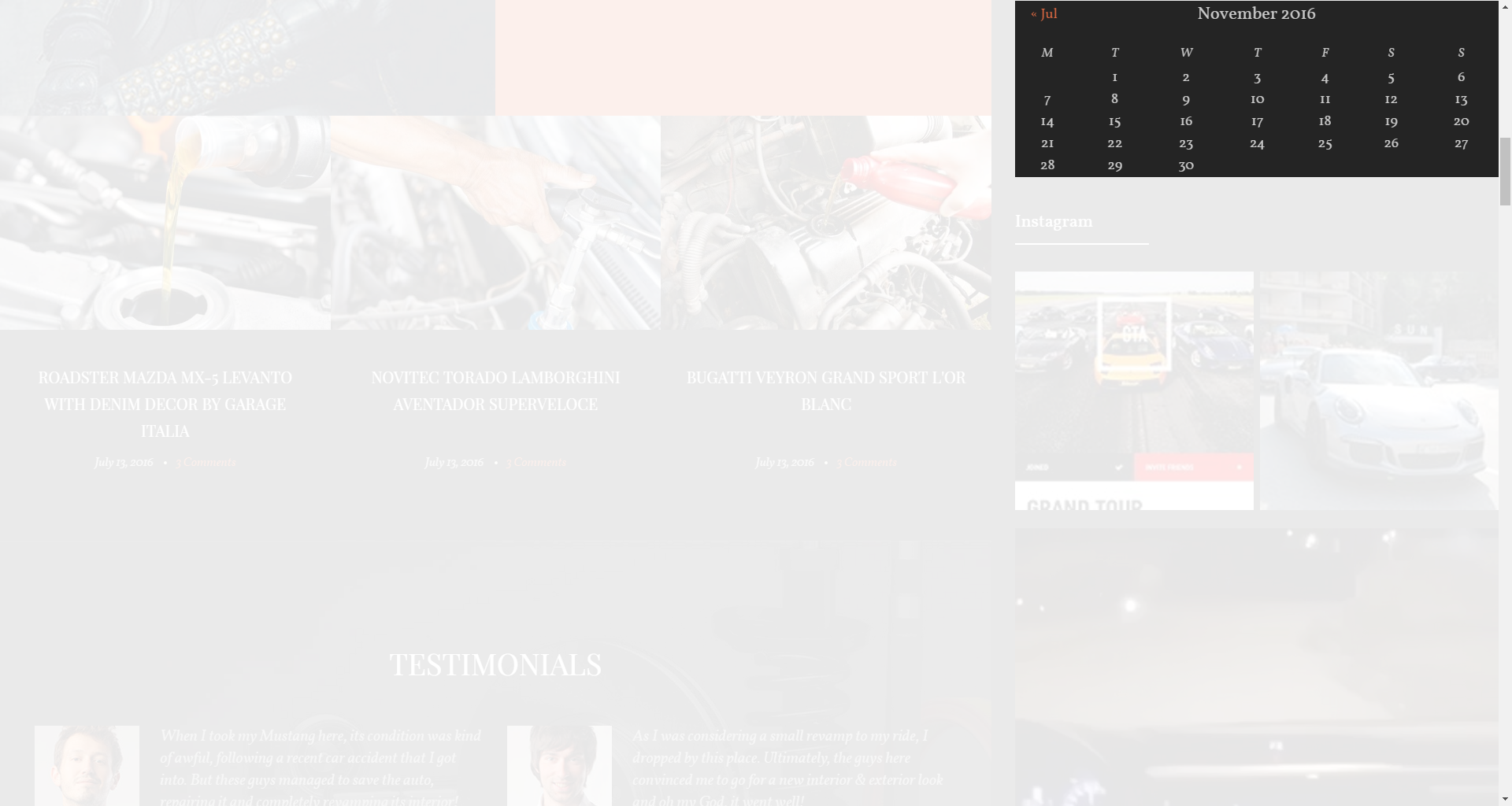 Calendar widget