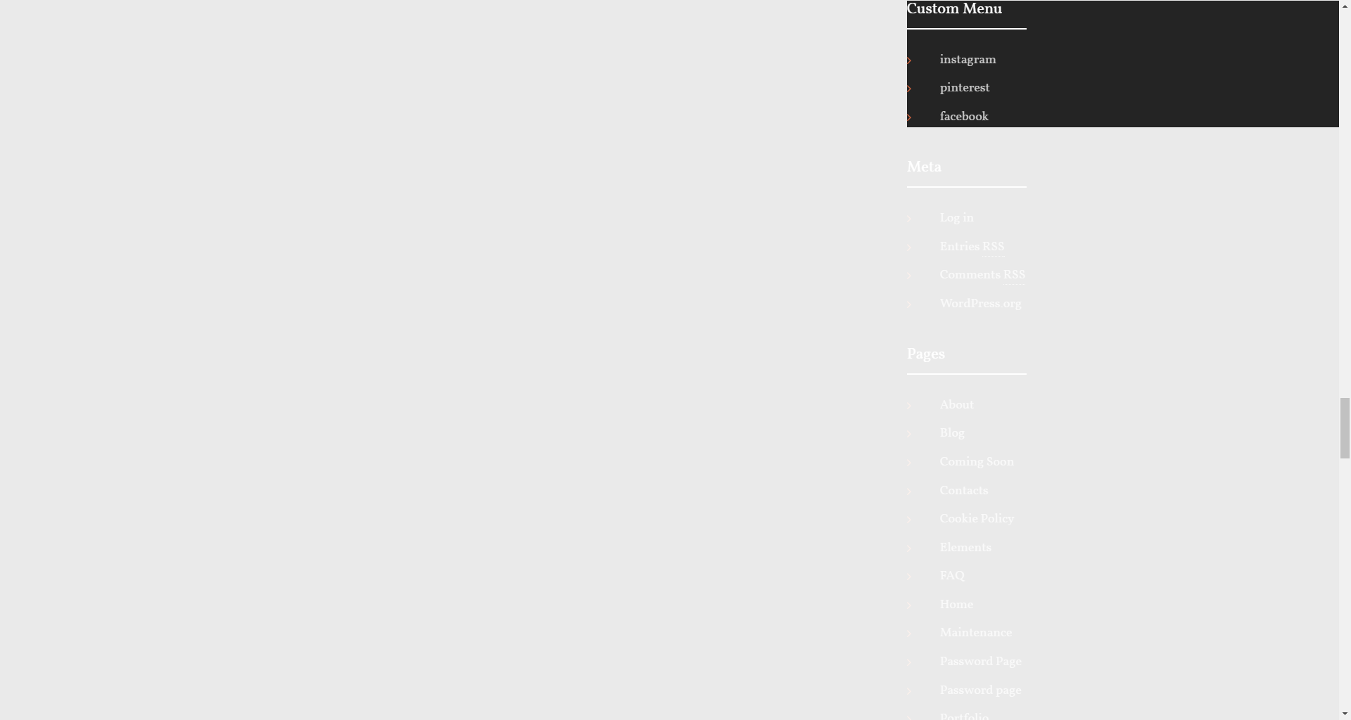 Custom Menu widget