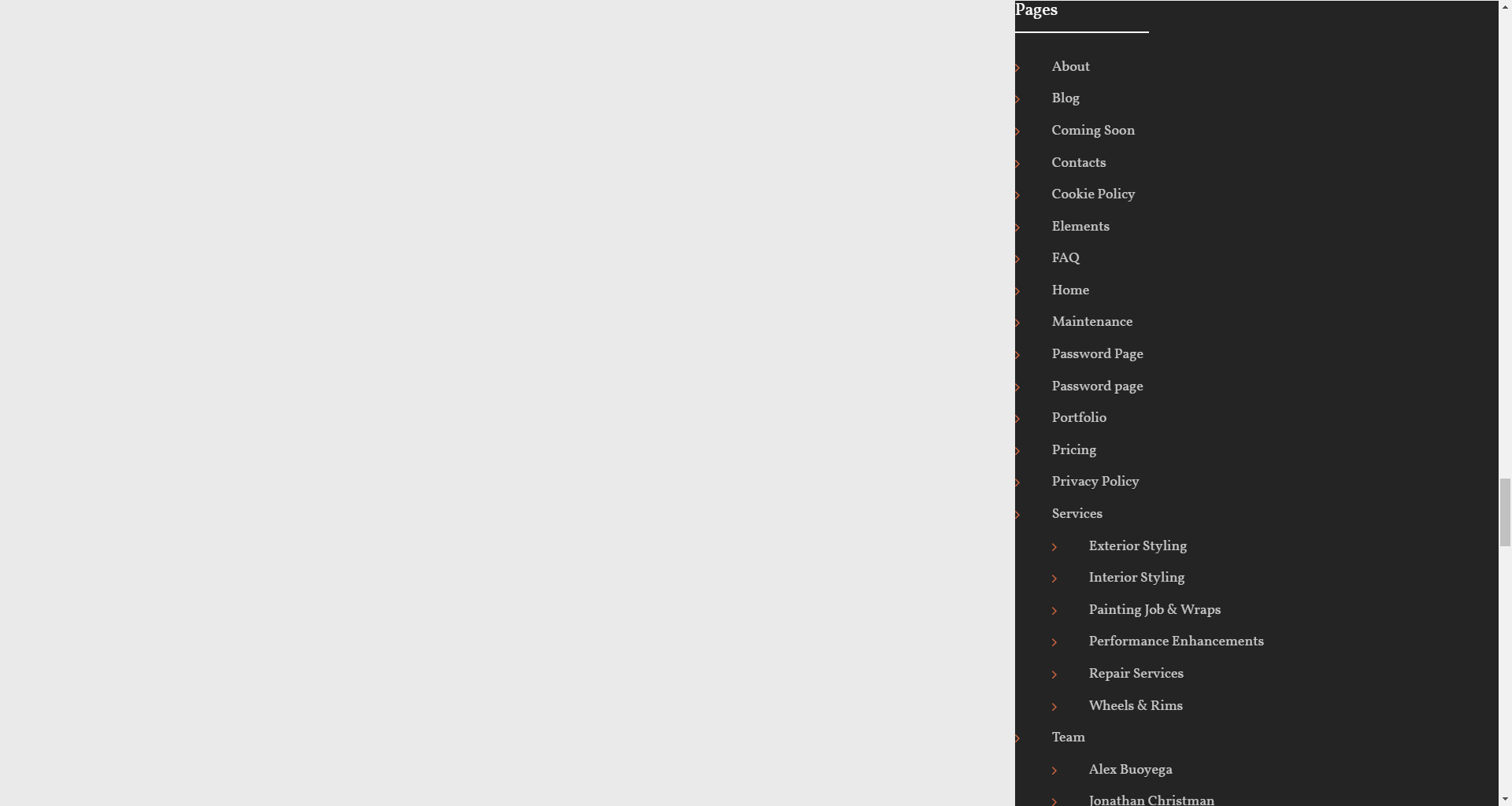 Pages widget