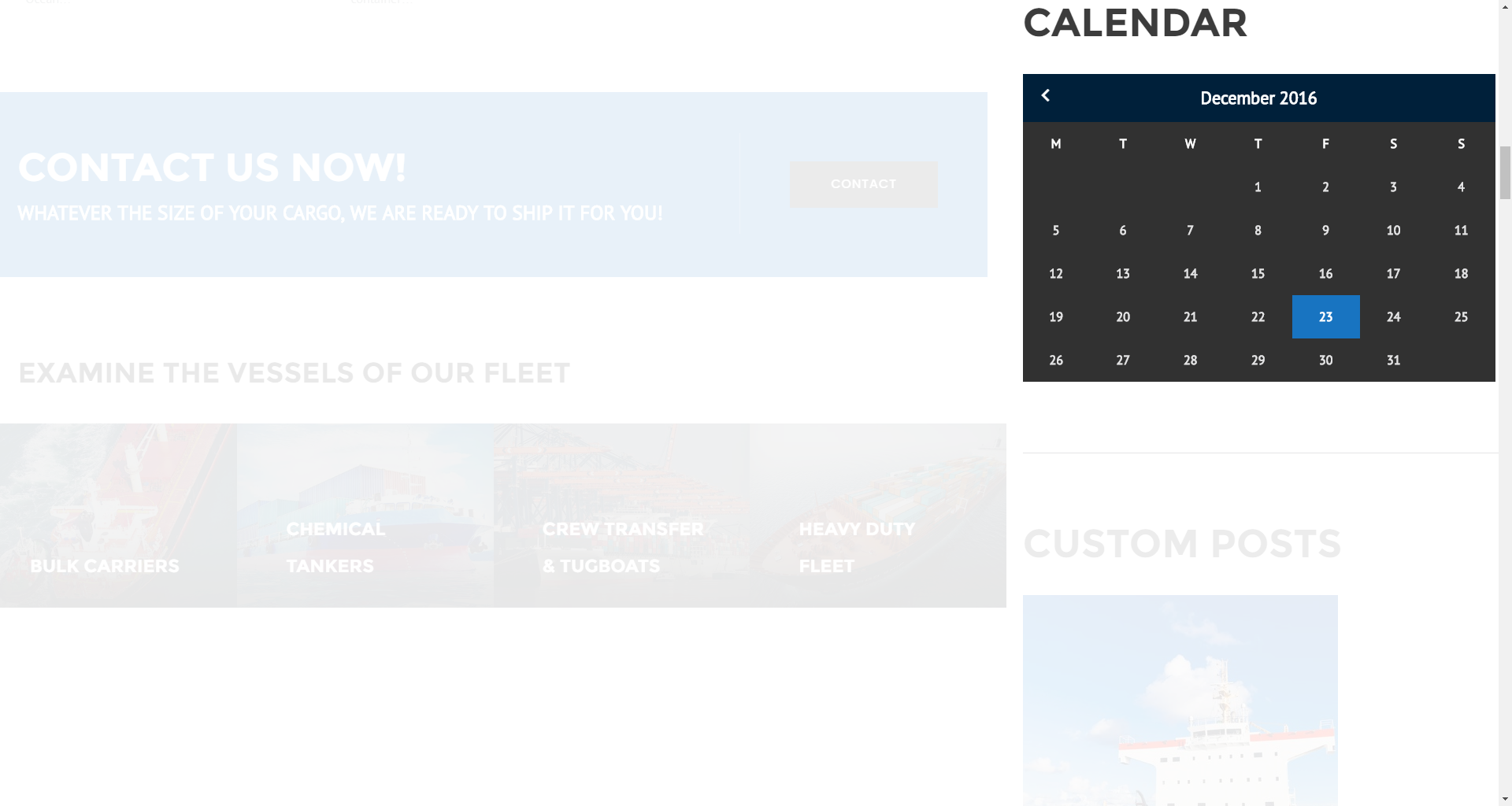 Calendar widget