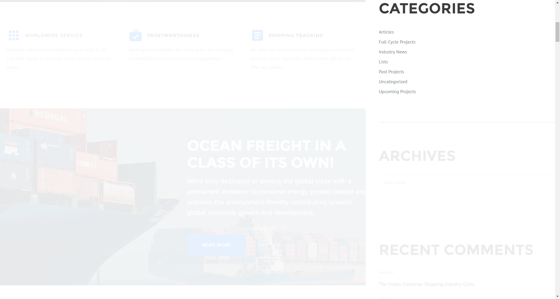 Categories widget