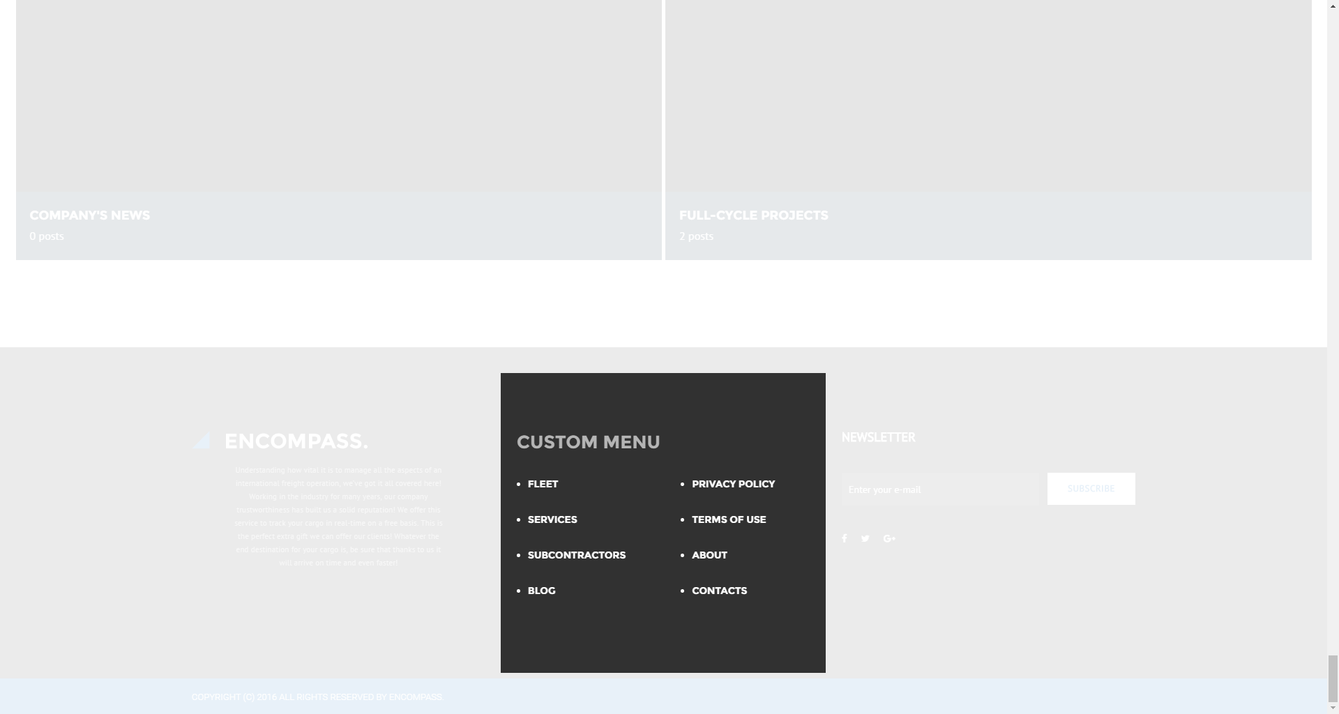 Custom Menu widget