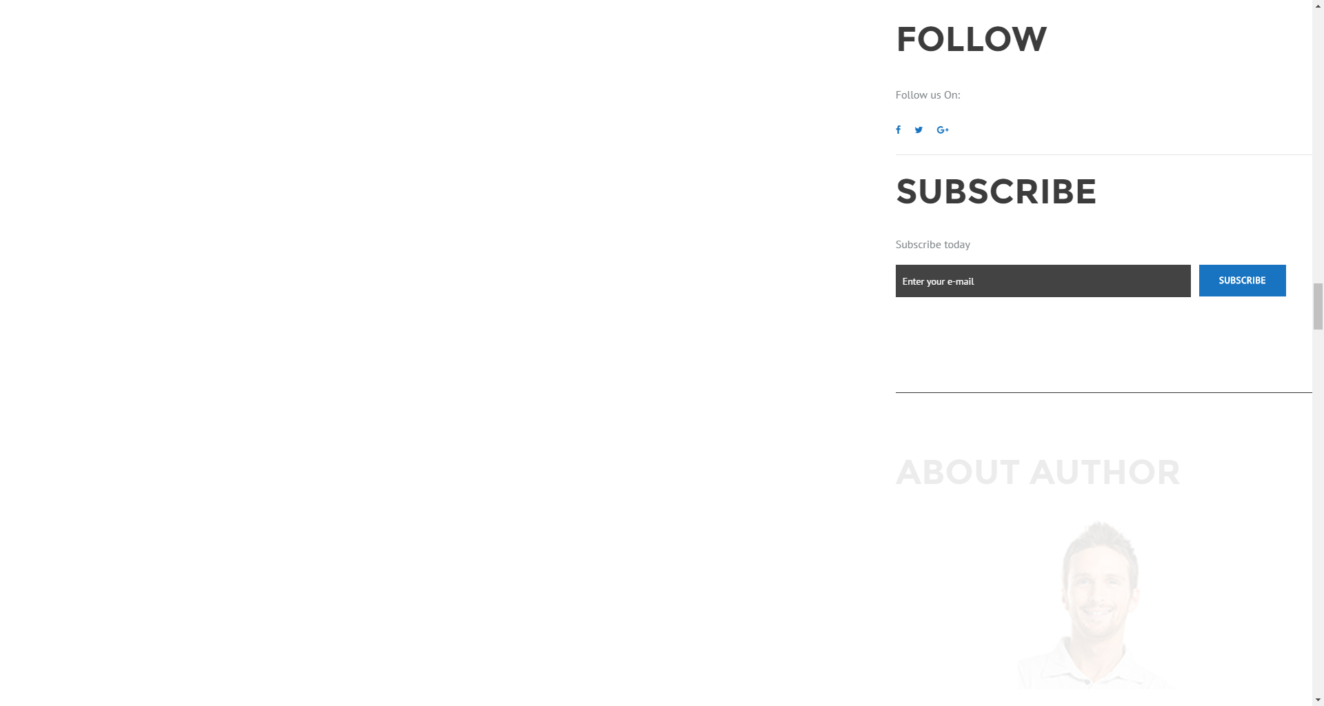 Subscribe and Follow widget