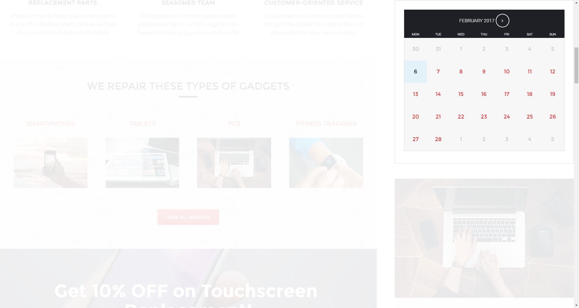 Appointment Calendar widget