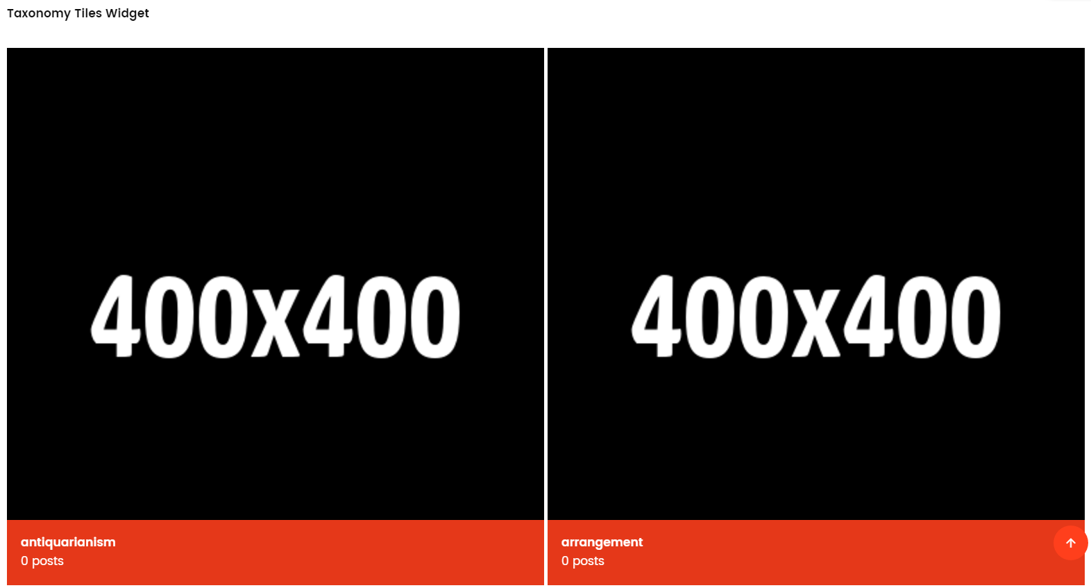 Taxonomy Tiles widget