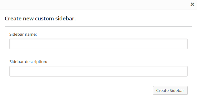 Cherry Sidebars manage screen