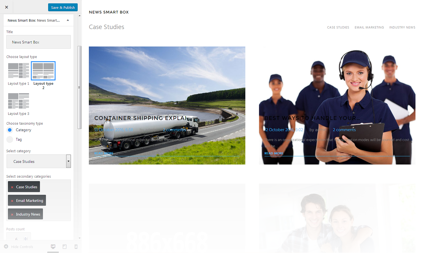 Menu Settings Screen