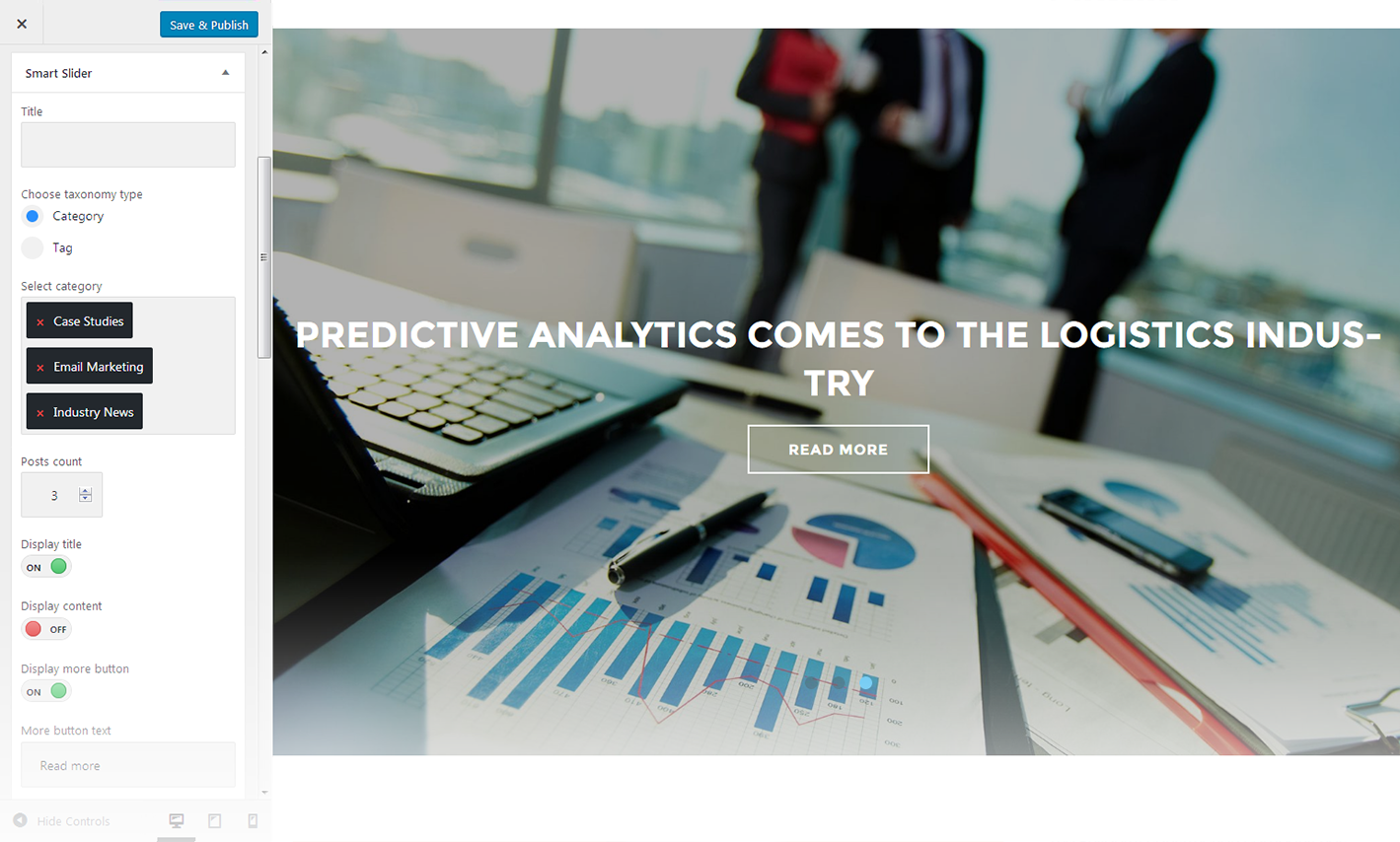 Menu Settings Screen