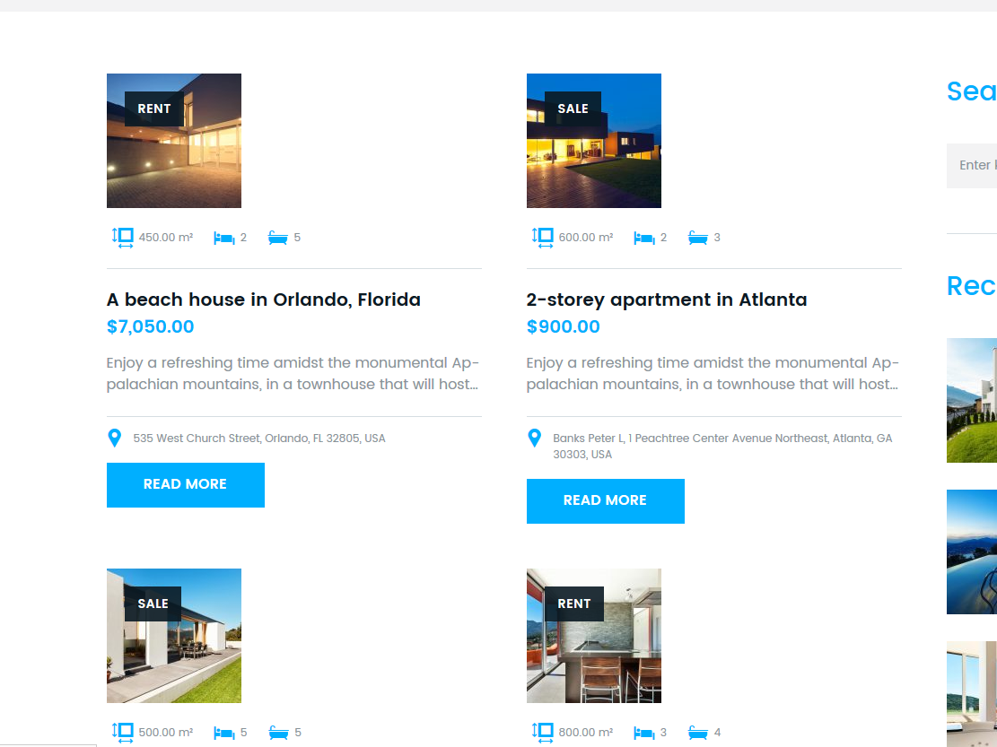 Menu Settings Screen