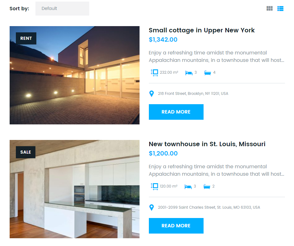 Menu Settings Screen